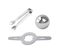 Stainless Steel Coffee Cooler Ball, Metal Ice Sphere Chilling Reusable Espresso Ball, Extract Chilling Espresso Ice Balls, Espresso Accessories W/Case & Tong Quick Freeze Gift Idea for Coffee Lovers