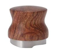 Stainless Steel Coffee Distributor with Rosewood Handle, Coffee Tamper Leveler for Espresso, Uniform Grounds Leveling Tool with 304 Stainless Steel Base for Baristas and Home Brewi (53mm / 2.1in)