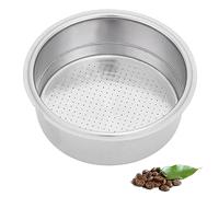 Stainless Steel Coffee Filter, 51mm Double Layer Pressurized Filter Basket Espresso Filter Basket for Portafilter Coffee Machine(Double Cup)