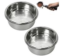 Stainless Steel Coffee Filter, IMS Basket 51mm, 51mm Portafilter, Professional Bottomless Portafilter 51mm, Double Cup Double Layer Pressure Boost Design, Two-Piece Set Without Notches
