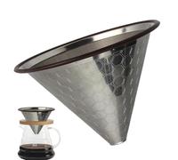 Stainless Steel Coffee Filter, Reusable Coffee Filter, Stainless Steel Honeycomb Coffee Cone, Reusable Fine Mesh Filter, Paperless Coffee Maker, Drip Removal Tool