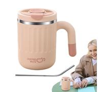 Stainless Steel Coffee Flask - Double Wall Heat Insulated Cup, 480ml Insulated Travel Mug, Spill-proof Drinkware, Heat Insulated Beverage Container, Removable Seal, Portable Car Chef for