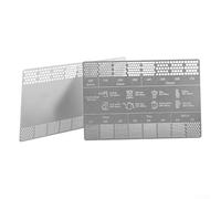 Stainless Steel Coffee Grind Size Reference Card with Comprehensive Scale for Turkish Espresso Moka Syphon Drip Pour Over Press Cold Brew Brewing (silver)