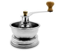 Stainless Steel Coffee Grinder Lid Attachment for Regular Mouth Mason Jars - Manual Crank Burr Grinder for Fresh Coffee, Ideal for Camping, Home Barista, Rust Proof Ceramic Mechanism