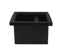 Stainless Steel Coffee Ground Knock Box Chute, Bottomless Knocking Slag Bucket, Built - in Desktop Waste Chute with Rubber Bar for Home and Coffee Shop