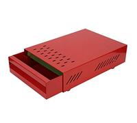 Stainless Steel Coffee Knock Box Drawer Type Coffee Ground Knock Container Bucket Box with Rod Commercial Use(Silver)(Color:Red)