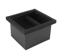Stainless Steel Coffee Knock Box With Silicone Base, Bottomless Espresso Grounds Disposal Bin For Kitchen Countertop, Efficient Waste Management Container For Barista And Home Use, Black