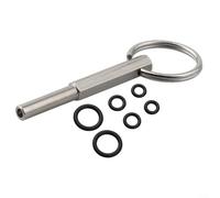 Stainless Steel Coffee Machine Key 61mm for Orchestro Repair | Fits for krups back wall screws, 2.4in reach, stainless steel build, includes 6 rubber rings, easy manual repair