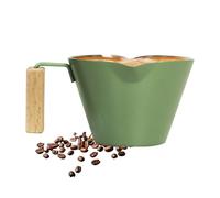 Stainless Steel Coffee Mug - 100ml Double Spout Mug with Scale Measuring Tasere for | Black V Shaped Coffee Cups for Metal Shot Glasses