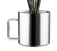 Stainless Steel Coffee Mug - Stainless Steel Coffee Mug with Handle, Shatterproof Coffee Cup with Comfortable, Wider Handle for Travel, Coffee Cup for Home, Camping, Motorhome Gift