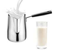 Stainless Steel Coffee Pot, 600 ml Drinks Jug with Spout for Drinks, Stove-Safe Cooking Pot, Suitable for Tea, Coffee, Milk, Hot Chocolate as well as for Home, Kitchen, Office and Home