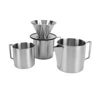 Stainless Steel Coffee Pour Over Kettle Set for Outdoor Adventures Compact Foldable Hand Brew Kit