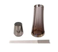 Stainless Steel Coffee Powder Stirring Tool, Coffee Stirrer Distribution Tool, Precision Coffee Stirring Needle Set with Self Aligning Stand for Home Kitchen Cafe (Grey)