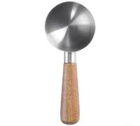 Stainless Steel Coffee Scoop Featuring Solid Wood Handle for Consistent 12g Measurement Brew Methods