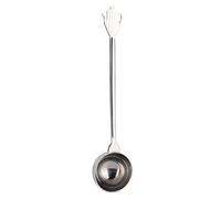 Stainless Steel Coffee Scoop & Stirring Spoon | Deep Scoop Head for Accurate Grounds/Beans | Long Handle Mixing Spoon for Bar/Home/Cafe | 20cm, 42g, Dishwasher Safe