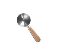 Stainless Steel Coffee Scoop with Wooden Handle 12g Measuring Capacity for Coffee Beans, Sugar, and Flavorings Designed for Home, Office, and Travel