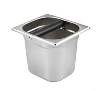 Stainless Steel Coffee Slag Bucket Knock Box for Countertop Use, Embedded Design for Easy Coffee Grounds Disposal, Silver Finish Kitchen and Cafe(2)