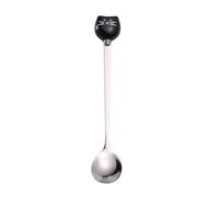 Stainless Steel Coffee Stir Spoon Ceramic Cat Head Long Handle Stirring Spoon for Coffee Honey Dessert Mug Kitchen Dining Utensil