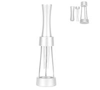Stainless Steel Coffee Stirrer Distributor Needle, Coffee Powder Distributor Tool with Self Aligning Stand, Ergonomic Breaker for Espresso Tamping and Even Distribution (Silver)