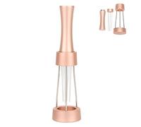 Stainless Steel Coffee Stirrer Distributor Needle, Coffee Powder Distributor Tool with Self Aligning Stand, Ergonomic Breaker for Espresso Tamping and Even Distribution (Rose Gold)