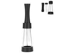 Stainless Steel Coffee Stirring Powder Needle Distributor, Ergonomic Coffee Stirrer Needle with Self Aligning Stand, Clump Breaking Tool for Espresso Tamping and Even (Black)