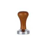 Stainless Steel Coffee Tamper,Flat Base, Espresso Powder Hammer, Coffee Accessories,Barista Tools,Compatible for Delonghi 51mm, 53mm, 58mm(Wood 53)