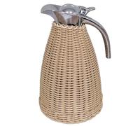 Stainless Steel Coffee Thermal Carafe，Rattan Thermal Jug, 1.5 Litre/50 Oz Double Walled Vacuum Insualted，12-Hour Heat & 24-Hour Cold Retention(Color:2)