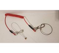 Stainless Steel Coil Spring Wire Core Hand Tool BBI Scaffold Safety Lanyard with 2 Clips -Scaffold Tool Lanyard Extra Strong Cable - Scaffold spanners/Tools Heavy Duty Arrest