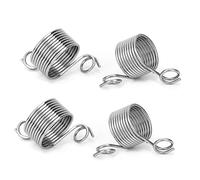 Stainless Steel Coiled Knitting Thimble，4 Pieces Finger Ring Yarn Guide Coiled Finger Thimble Knitting Guide Ring Crafts Sewing Tool for Crocheting Coiled Finger Thimble 2 Different Sizes