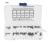 Stainless Steel Coiled Wire Thread Repair Insert Set - 100 Pieces - Screw Sleeves for Low Strength Engineering Materials Such As Aluminum Magnesium Copper And Plastic (M3*0.5)