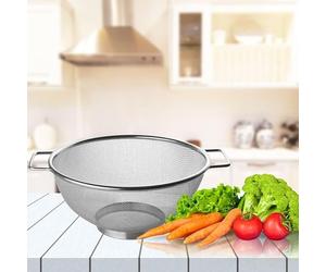 Stainless Steel Colander Food Strainer Basket With Handle Drain Water Rice Pasta