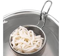 Stainless Steel Colander Hot Pot Dumpling Strainer Mesh Pasta Basket Fine Mesh Colander Hot Pot Strainer Scoops Chinese Japanese Noodle Strainer Mesh Food Strainer Filter Spoon Noodle Strainer Basket