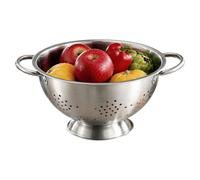 Stainless Steel Colander Kitchen Food strainers Handle Footed Base 26cm | Metal Large Pasta Spaghetti Salad vegetable Strainer, Deep Colander Dual Handle Dishwasher Safe, Rust Resistant Heavy Duty