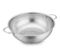 Stainless Steel Colander, Onader 5-Quart Micro-Perforated Colander with Handle, Metal Strainer for Draining Rinsing Washing Pasta Spaghetti Rice Vegetables Fruits, Heavy Duty & Dishwasher Safe - 28cm