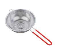 Stainless Steel Colander, Perforated Strainer with Long Handles, Metal Sieve Rice Washer Strainer Bowl for for Pasta, Rice, Fruits, Vegetables, Kitchen Essential Tool (16CM)