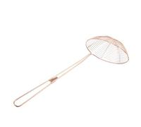 Stainless Steel Colander Spoon with Long Handle for Hot Pot Cooking | Large Shallow Mesh Basket, Drains Hot Oil, Looped Handle for Hanging Storage, Suitable for Pasta and French Fries