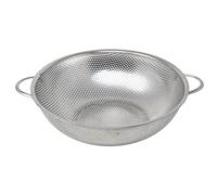 Stainless Steel Colander Strainer Micro-Perforated Metal Kitchen Colander with Handles Footed Base for Food Pasta, Salad, Rice, Fruits, Vegetables, Noodles (34.5cm)