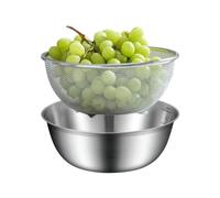 Stainless Steel Colander with Bowl - Mesh Strainer Basket for Kitchen | Food Drainer and Mixing Bowl, Perfect for Pasta, Fruits, Vegetables, Salad Preparation, Cooking, Rinsing, Durable Easy to Clean