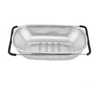 Stainless Steel Colander with Expandable Design, 6 Quart Capacity for Food Preparation in Your Kitchen