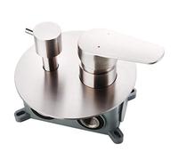 Stainless Steel Cold-Wall Shower Mixing Valve Set Mixed Water Mixing Valve, The Valve Body 304 Stainless Steel Concealed Elliptical Mixing Valve Embedded Box, A LWX