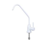 Stainless Steel Cold Water Kitchen Faucet Rotatable Single Hole Reverse Osmosis Tap for Drinking Water White Finish Perfect for Home Use