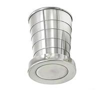 Stainless Steel Collapsible Travel Cup, Foldable Coffee Cup Telescopic Mug with Lid for Outdoor Camping, Hiking or Daily Use, 250ml(250ml large size)