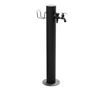Stainless Steel Column Garden Tap - Freestanding Hose Stand Cylindrical Vertical Faucet Post - Antifreeze Frost Free Outside Courtyard Water Faucet(Height: 86cm/33.9in)