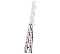 Stainless Steel Comb ，1PC Folding Versatile Tool Practice Training And Stylish Hairdressing