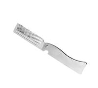 Stainless Steel Comb ，Foldable Metal Beard and Hair for Men Large Size Anti-static Travel Pocket with Cover