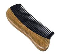 Stainless Steel Comb ，Hairdressing Combs，Horn Sandalwood Portable Fine Tooth Hair Styling Personal Care 1Pcs