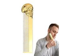 Stainless Steel Comb - Retro Zinc Hairdressing Tool Moustache Shaping Comb Ergonomic Skull Design Portable Grooming Accessory | for Home