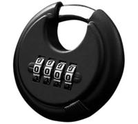 Stainless Steel Combination Discus Padlock Resettable Black