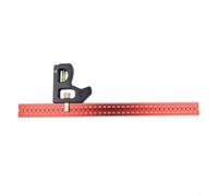 Stainless Steel Combination Square 400mm Measuring Tool for Woodworking Metal Work Marking Layout Engineering Construction Drawing Ruler Set(400mm)