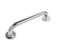 Stainless Steel Commercial Door Pull Push Handle on Roses, Armrest, Bathroom Shower Bar, Bathroom Bathtub Handle, Chrome Finish - Gate Handle Toilet Door Wooden Cabinet Cupboard Handle (25x300mm)